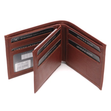 Portefeuille Italien en Cuir Vachette Plongé - Arthur & Aston