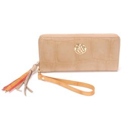 Compagnon Zippé Mélina en Cuir Façon Croco - Arthur & Aston