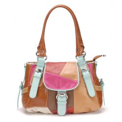 Sac Epaule Mélie en Cuir Patchwork - Arthur & Aston