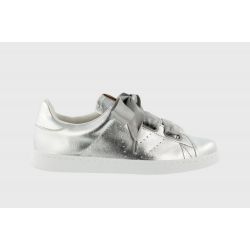 Baskets Sneakers Basses Argenté Rubans - Victoria