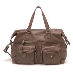 Grand Sac à Main en Cuir Vieilli - Mocca