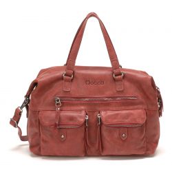Grand Sac à Main en Cuir Vieilli - Mocca