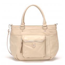 Grand Sac à Main en Cuir Grainé - Mocca