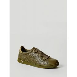 Baskets Super Logo Kaki en Synthétique - Guess