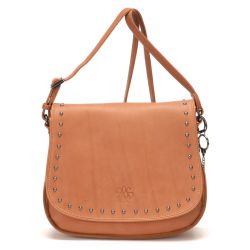 Sac Bandoulière avec rabat grand modèle Melany en Cuir - Arthur & Aston