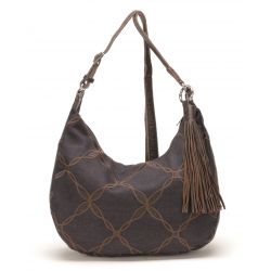 Sac porté épaule en Tissu Brodé et Cuir - Arthur & Aston