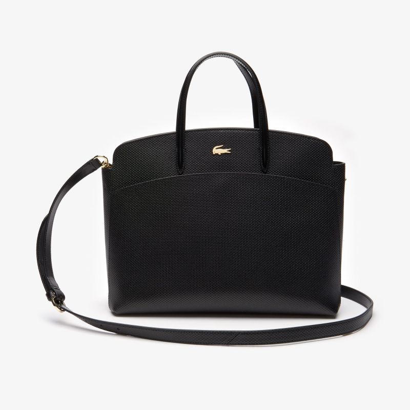 Sac Cabas Zippé Chantaco en Cuir avec poche - Lacoste Sac Cabas Zippé Chantaco en Cuir avec poche - Lacoste