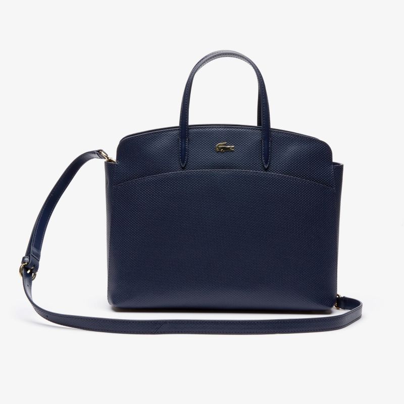 Sac Cabas Zippé Chantaco en Cuir avec poche - Lacoste Sac Cabas Zippé Chantaco en Cuir avec poche - Lacoste