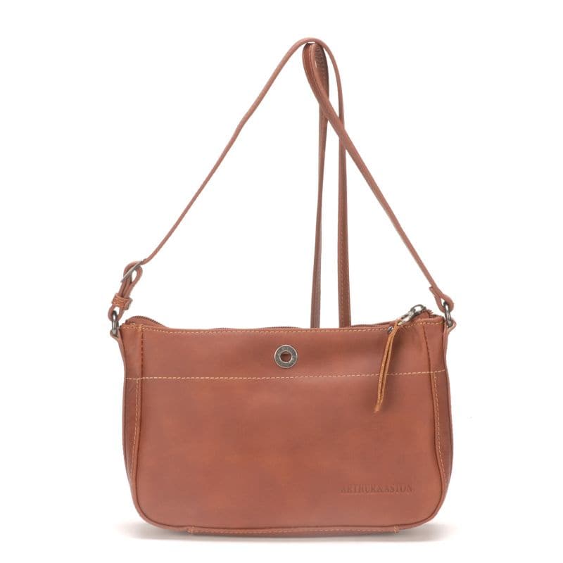 Petit Sac Bandoulière Zippé Anna en Cuir Vachette - Arthur & Aston