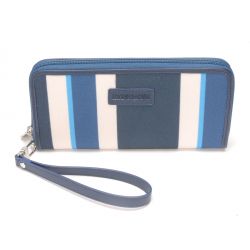 Compagnon Zippé Rayé en Toile et Cuir - Arthur & Aston