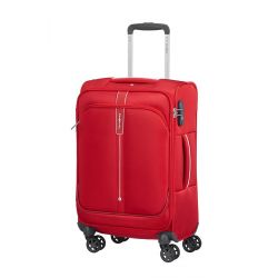 Valise Cabine 55cm Spinner Popsoda en Toile Rouge - Samsonite