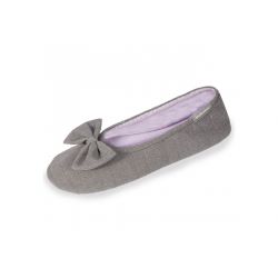 Chausson Ballerines Femme Taupe - Isotoner