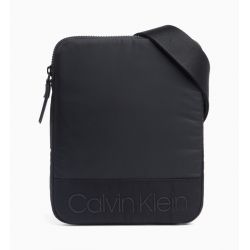 Sacoche Plate Noir en Toile - Calvin Klein