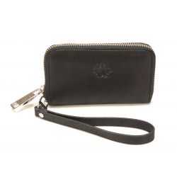 Porte-cartes et monnaie Zippé Gabrielle en Cuir Vachette Pailleté - Arthur & Aston