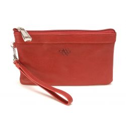 Pochette Zippée Gabrielle en Cuir Vachette Pailleté - Arthur & Aston