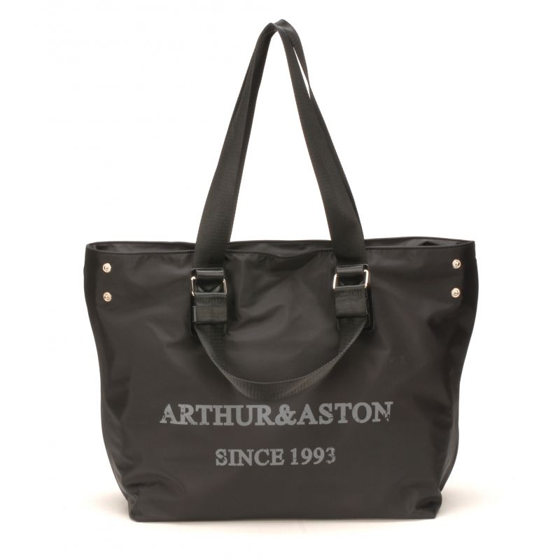 Grand Sac Porté Épaule Lexie en Toile garni de Cuir Vachette - Arthur & Aston Grand Sac Porté Épaule Lexie en Toile garni de Cuir Vachette - Arthur & Aston