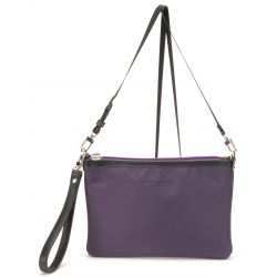 Grande Pochette Bandoulière Lexie en Toile garni de Cuir Vachette - Arthur & Aston