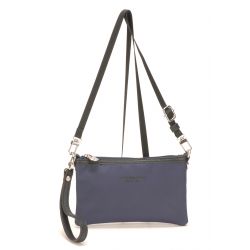 Moyenne Pochette Bandoulière Lexie en Toile garni de Cuir Vachette - Arthur & Aston