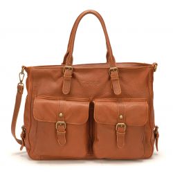 Grand Sac à Main en Cuir Vachette - Mocca