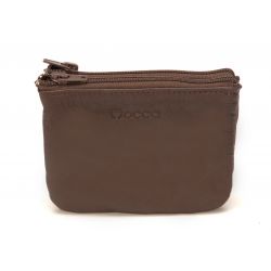 Porte-Monnaie Zippé en Cuir Vachette - Mocca