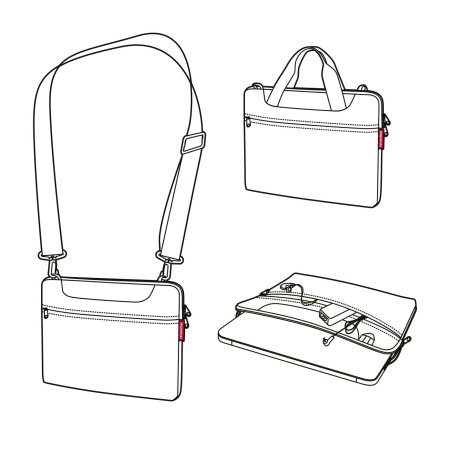 Sacoche Ordinateur Netbookbag Black en Toile - Reisenthel