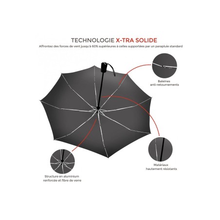 Parapluie Homme Automatique X-TRA SOLIDE Cravate - Isotoner