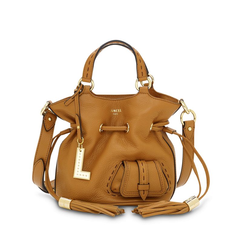 Sac Seau S Premier Flirt en Cuir Cognac - Lancel Sac Seau S Premier Flirt en Cuir Cognac - Lancel