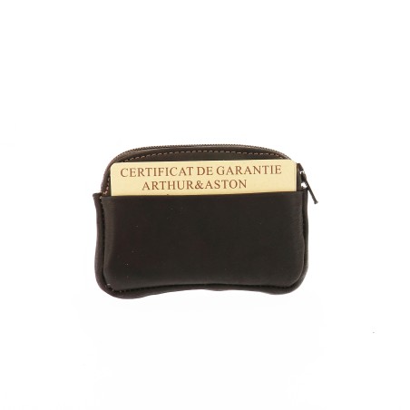 Porte-Monnaie Zippé Louis en Cuir Vachette Gras - Arthur & Aston