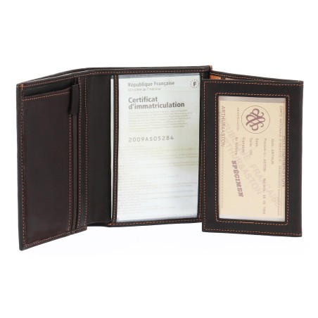 Grand Portefeuille en Cuir Vachette Gras - Arthur & Aston