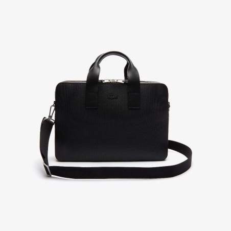 Sac Ordinateur Chantaco en Cuir Noir - Lacoste
