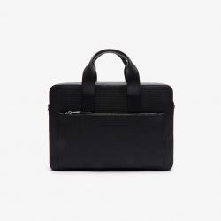 Sac Ordinateur Chantaco en Cuir Noir - Lacoste