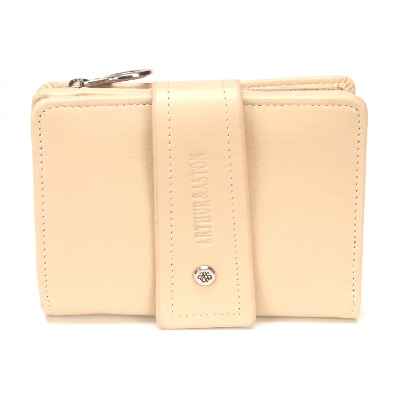 Portefeuille Délia en Cuir Vachette Beige - Arthur & Aston Portefeuille Délia en Cuir Vachette Beige - Arthur & Aston