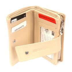 Portefeuille Délia en Cuir Vachette Beige - Arthur & Aston