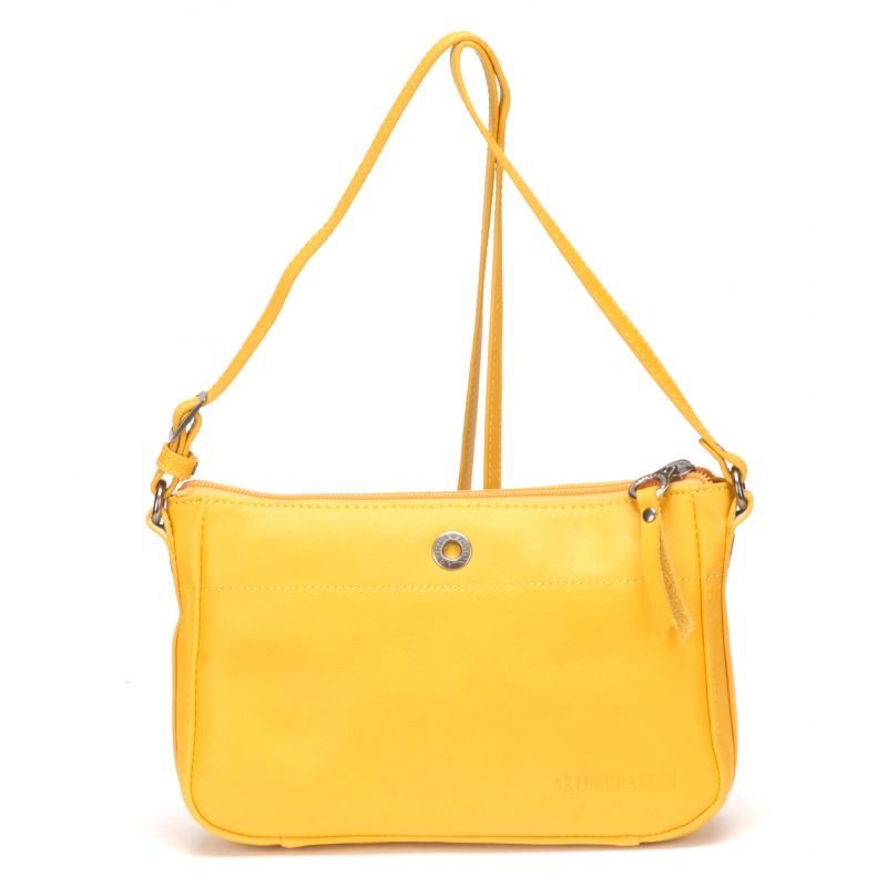 Petit Sac Bandoulière Zippé Meghan en Cuir de Vachette - Arthur & Aston Petit Sac Bandoulière Zippé Meghan en Cuir de Vachette - Arthur & Aston
