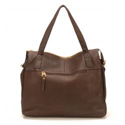 Grand Sac à Main en Cuir de Vachette - Mocca