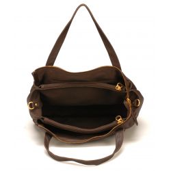Grand Sac à Main en Cuir de Vachette - Mocca