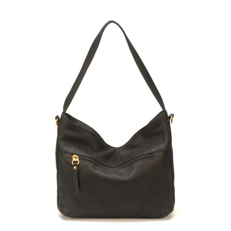 Sac Porté Épaule en Cuir de Vachette - Mocca