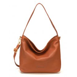 Sac Porté Épaule en Cuir de Vachette - Mocca