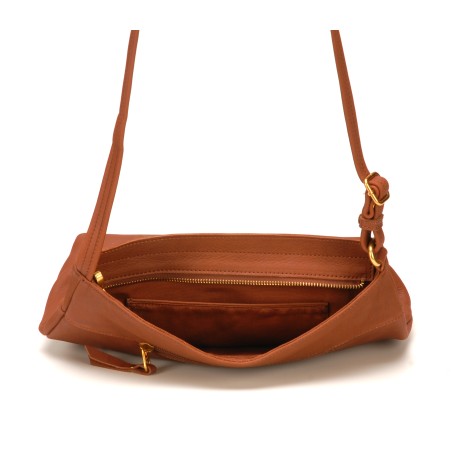Sac Bandoulière en Cuir de Vachette - Mocca