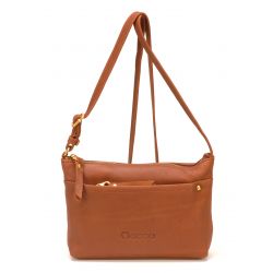 Petit Sac Bandoulière en Cuir de Vachette - Mocca