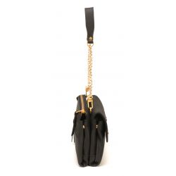 Pochette Bandoulière Double compartiment en Cuir de Vachette - Mocca