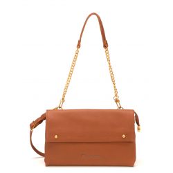 Pochette Bandoulière Double compartiment en Cuir de Vachette - Mocca