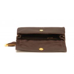 Pochette Bandoulière Double compartiment en Cuir de Vachette - Mocca