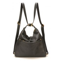 Sac à dos 2-en-1 en Cuir de Vachette - Mocca