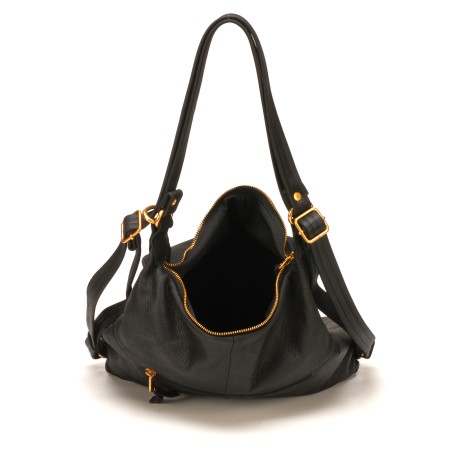 Sac à dos 2-en-1 en Cuir de Vachette - Mocca