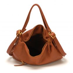 Sac à dos 2-en-1 en Cuir de Vachette - Mocca