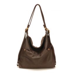 Sac à dos 2-en-1 en Cuir de Vachette - Mocca