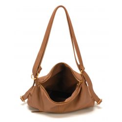 Sac à dos 2-en-1 en Cuir de Vachette - Mocca