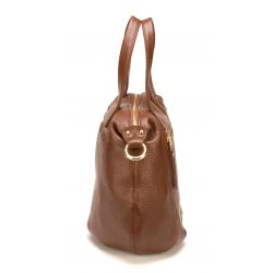 Sac à Main Grand Modèle en Cuir de Vachette - Mocca