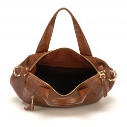 Sac à Main Grand Modèle en Cuir de Vachette - Mocca